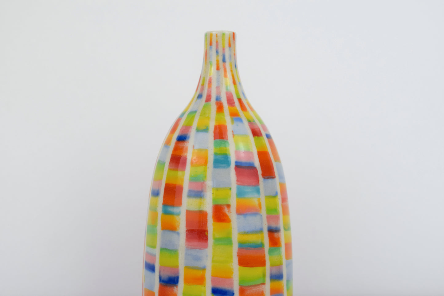 Rainbow Stripe Vase