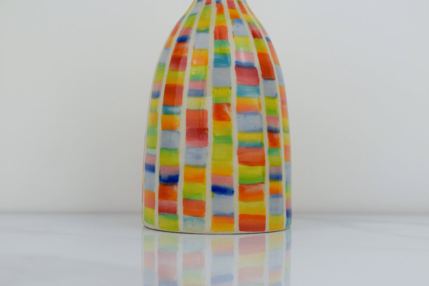 Rainbow Stripe Vase