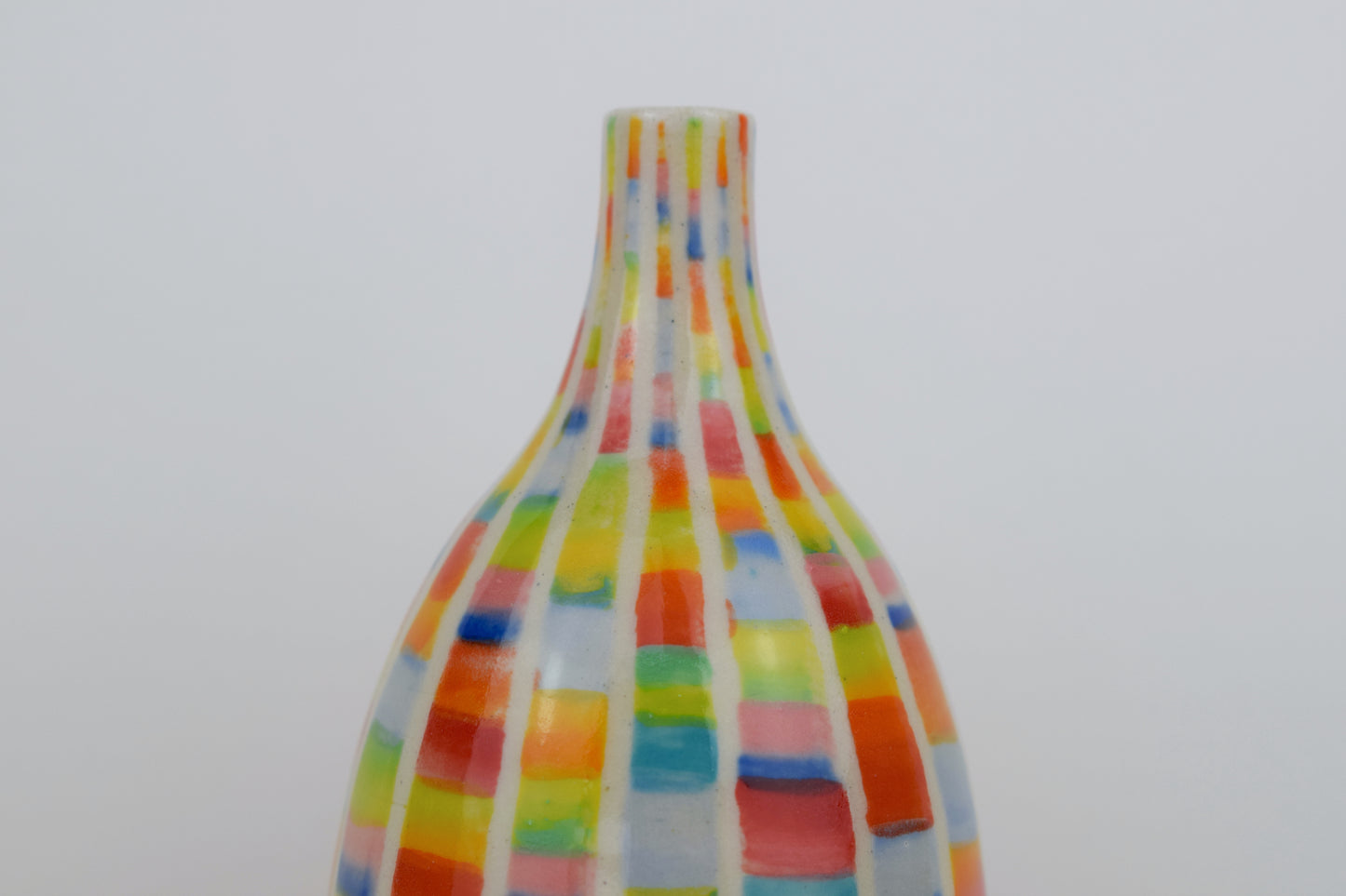 Rainbow Stripe Vase