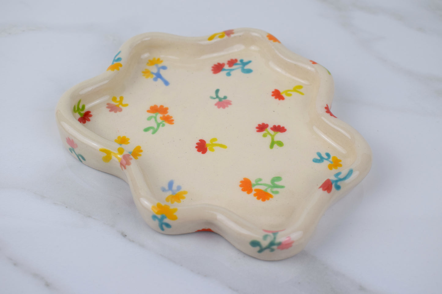 Floral Blob Trinket Dish