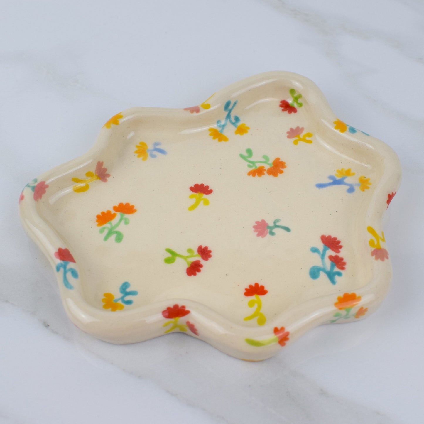 Floral Blob Trinket Dish