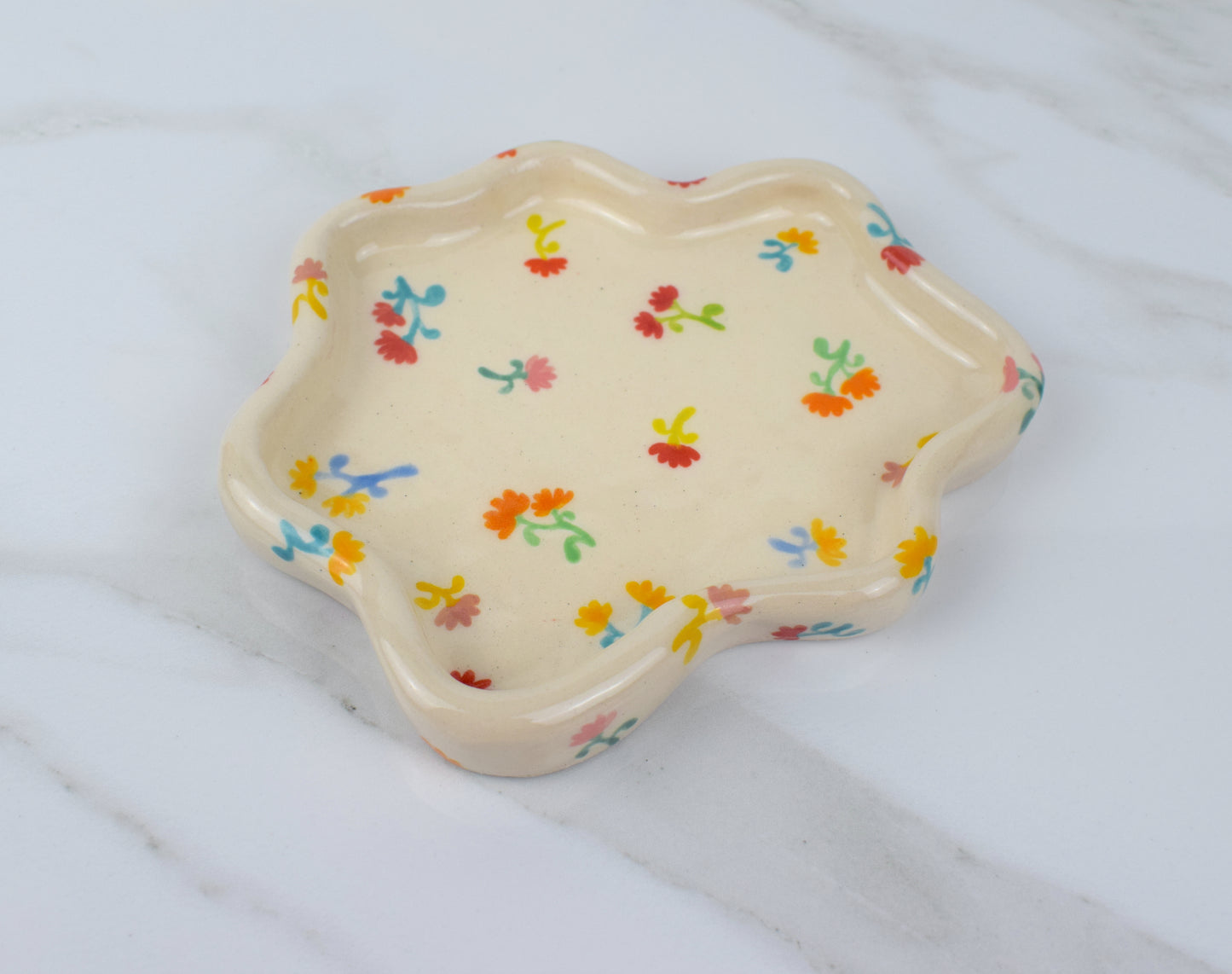 Floral Blob Trinket Dish