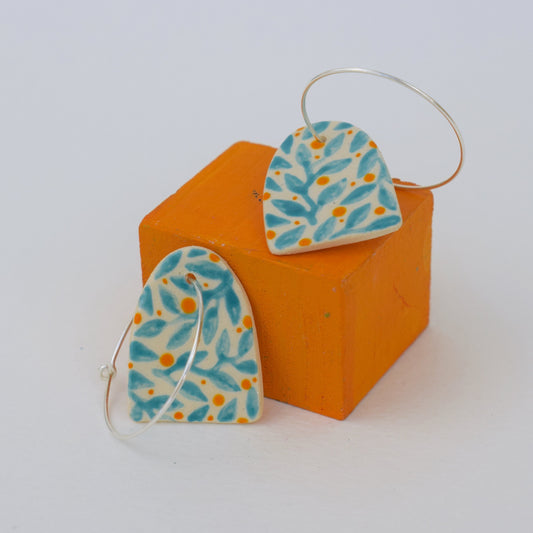 Turquoise Leaf Earrings