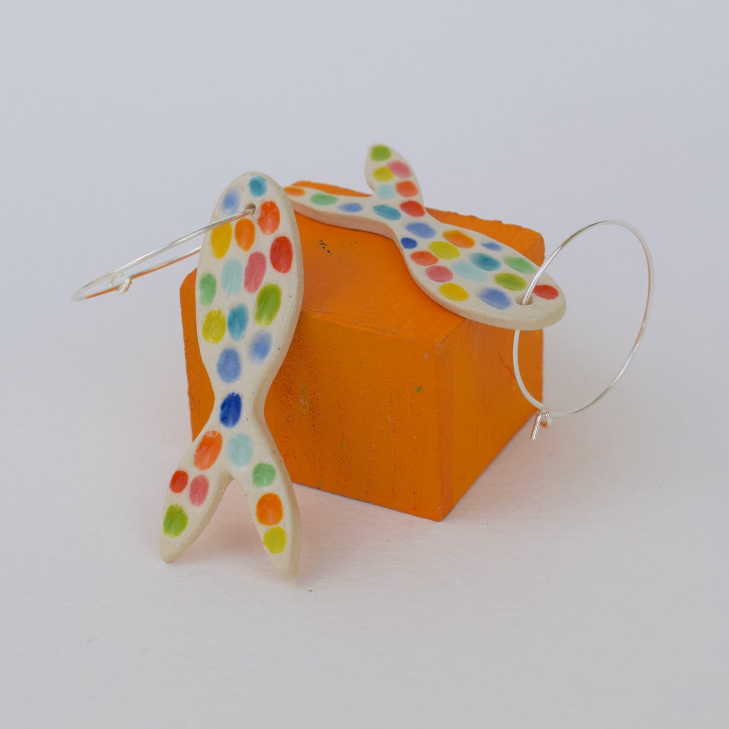 Carved Fish Earrings