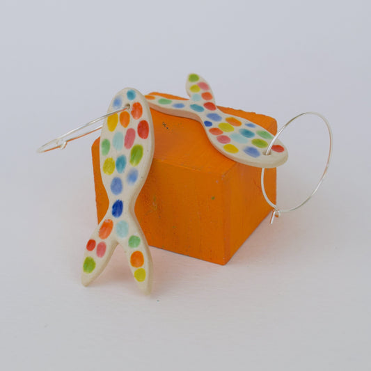 Carved Fish Earrings