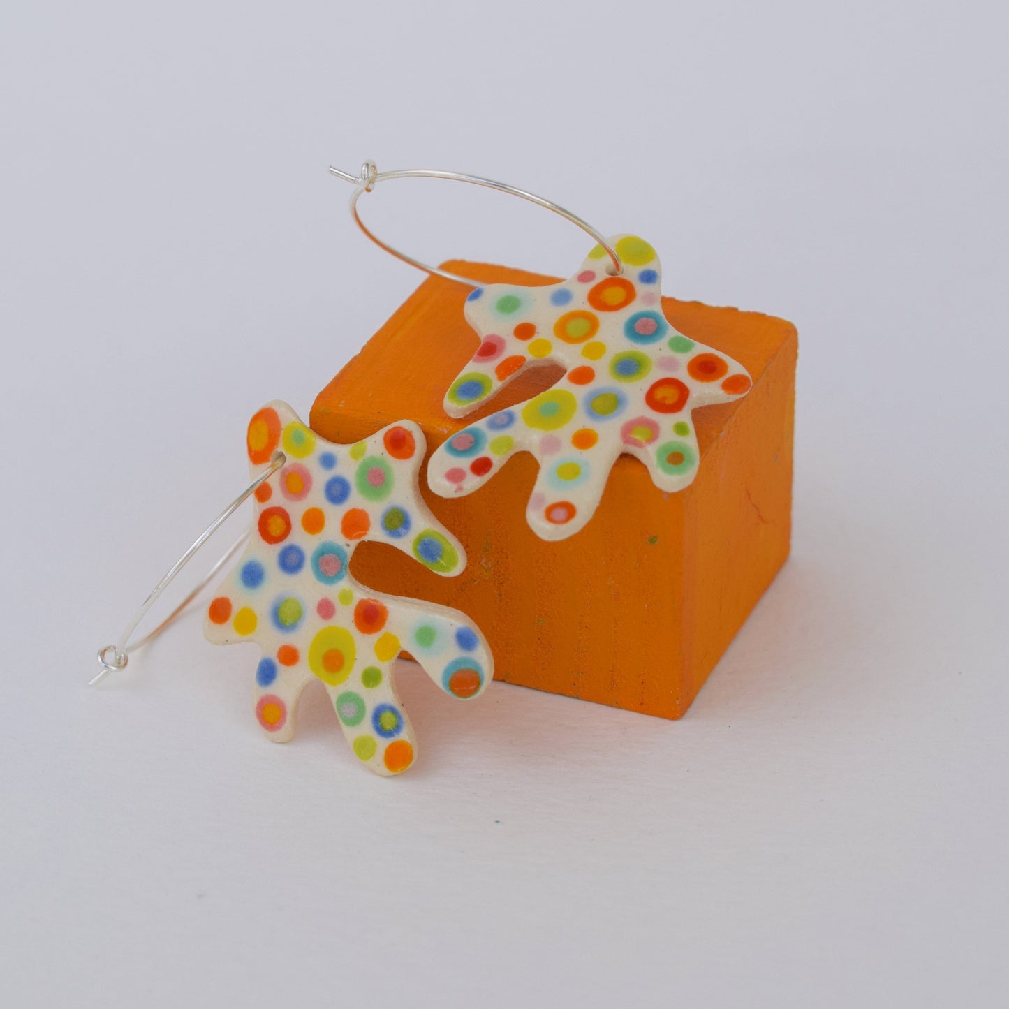 Spotty Dotty Coral Earrings