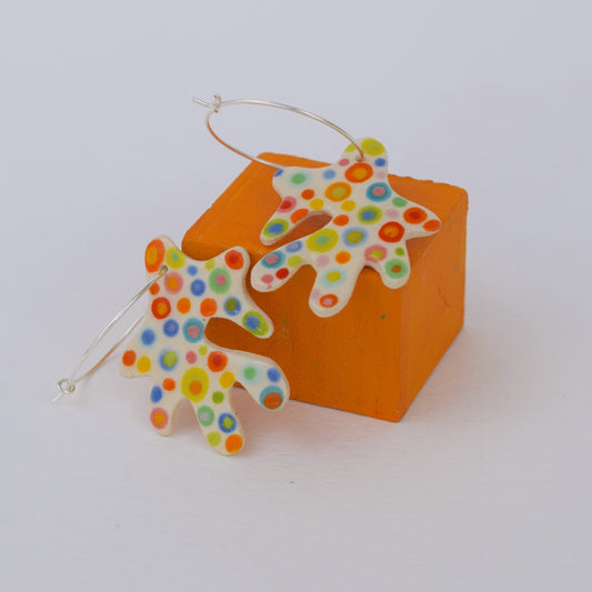 Spotty Dotty Coral Earrings