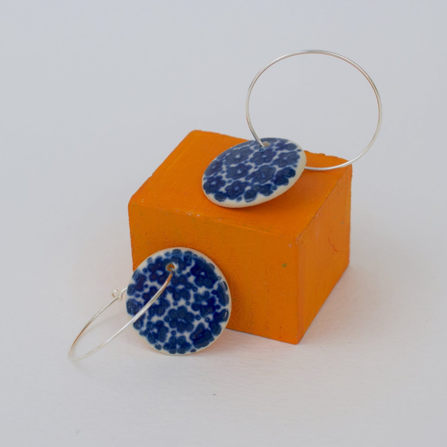 Blue Floral Earrings