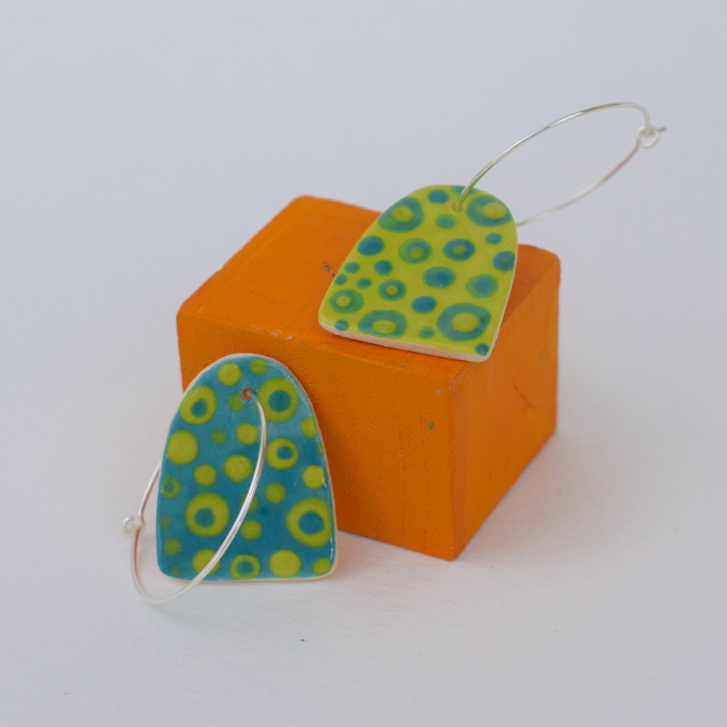 Green Spotty Dotty Earrings