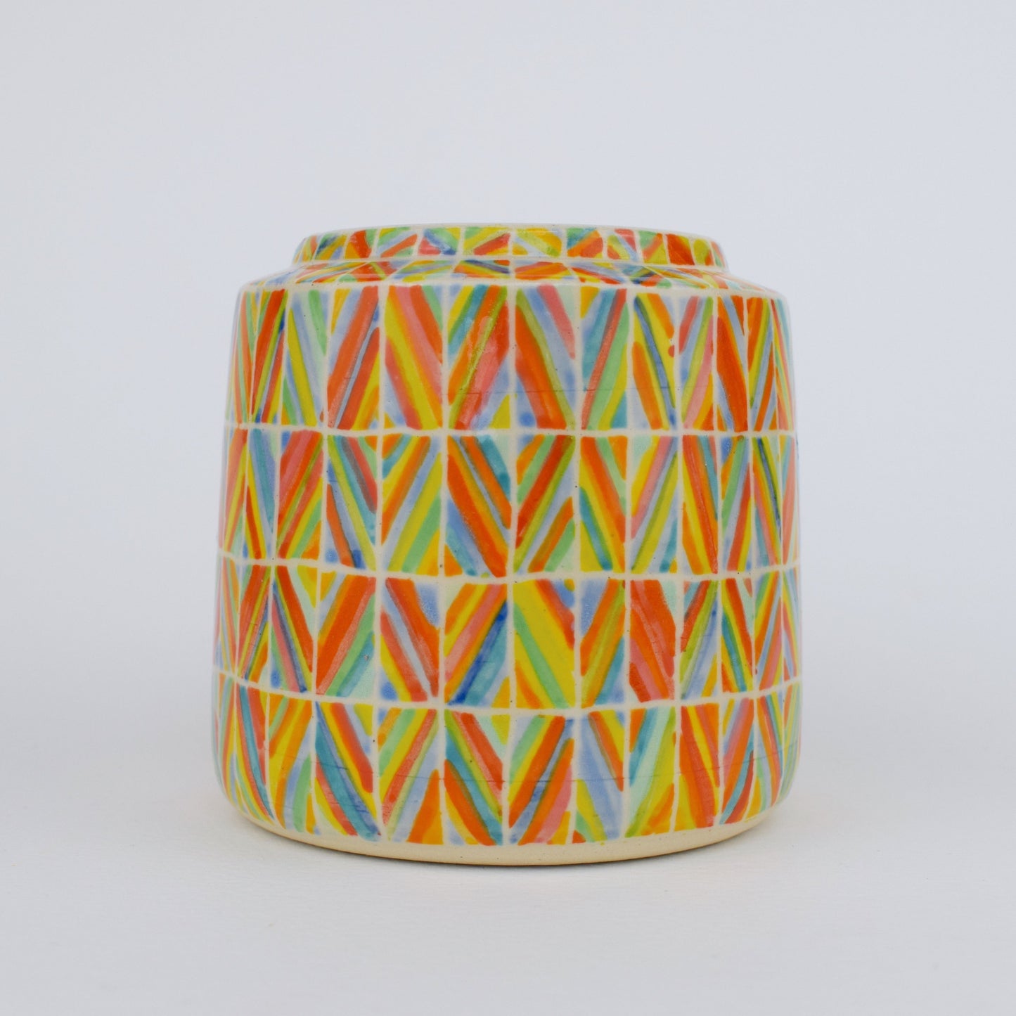 Multicoloured Stripe Mini Vase