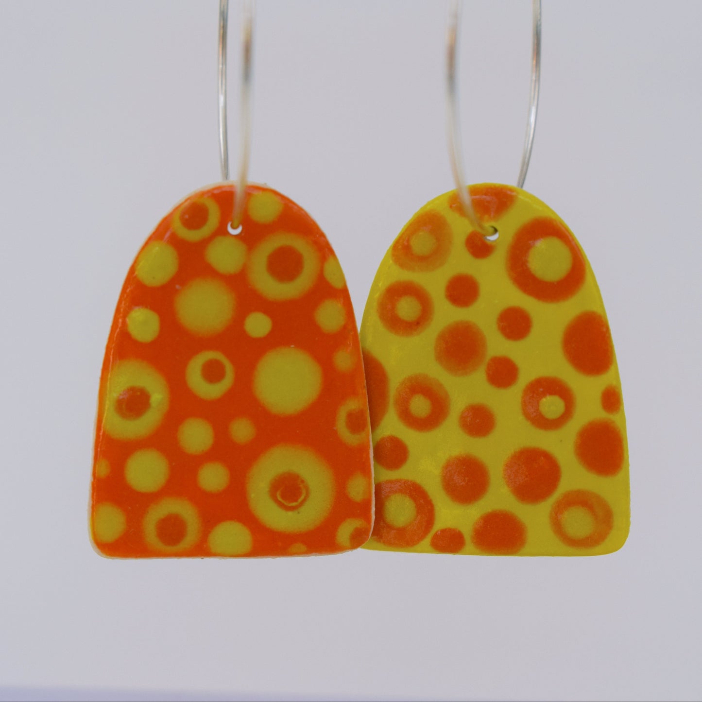 Green and Orange Spotty Dotty Earrings