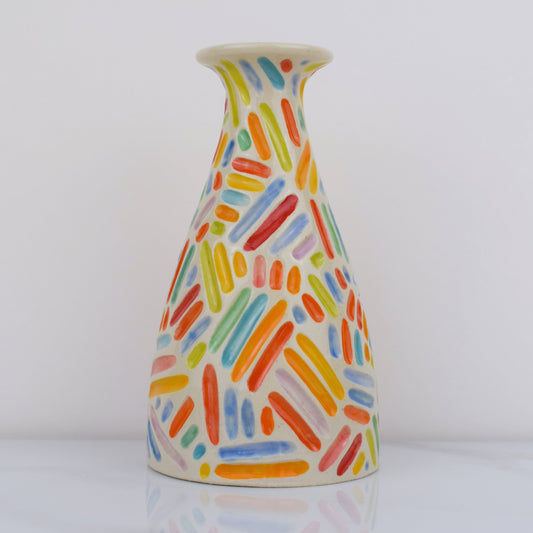 Carved Striped Vase