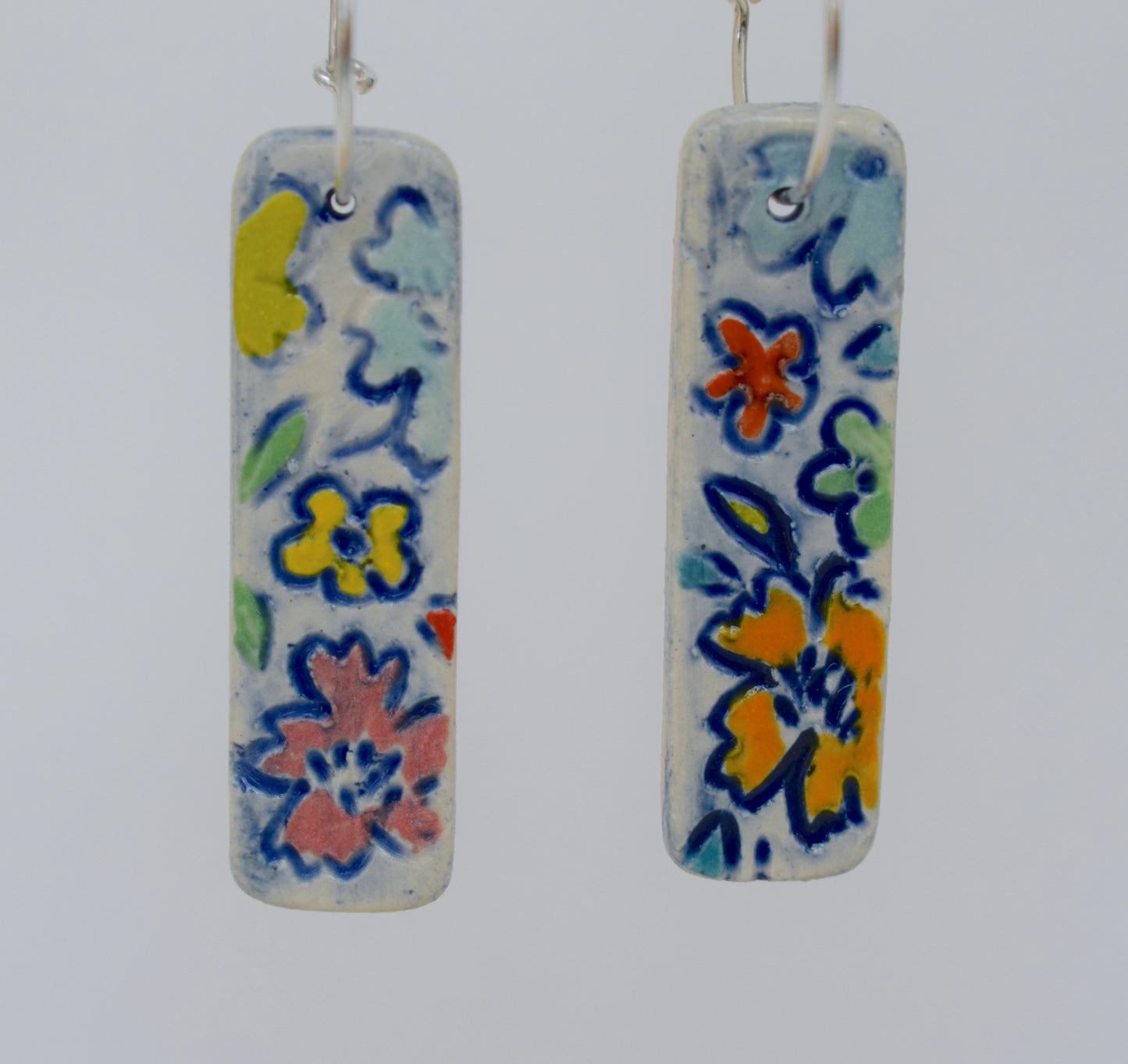 Carved Floral Earrings