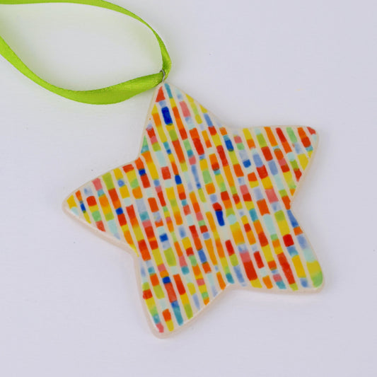 Hanging Star - Multicoloured Stripe