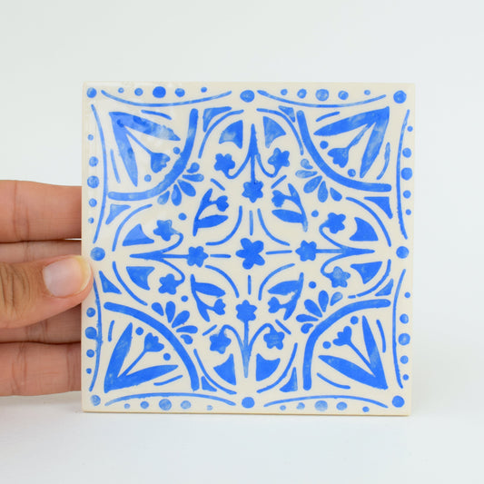 Blue Arabesque Coaster