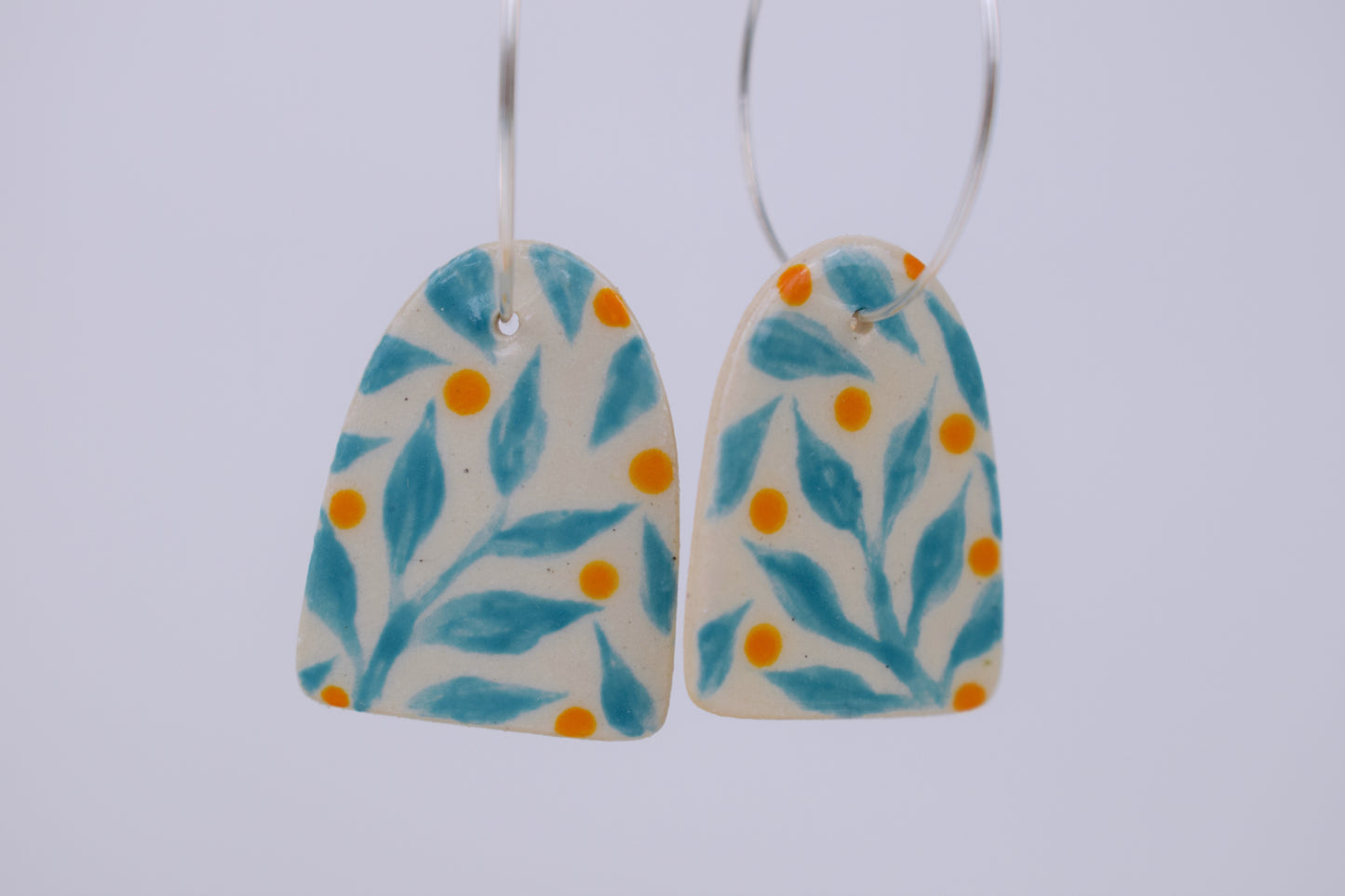Turquoise Leaf Earrings
