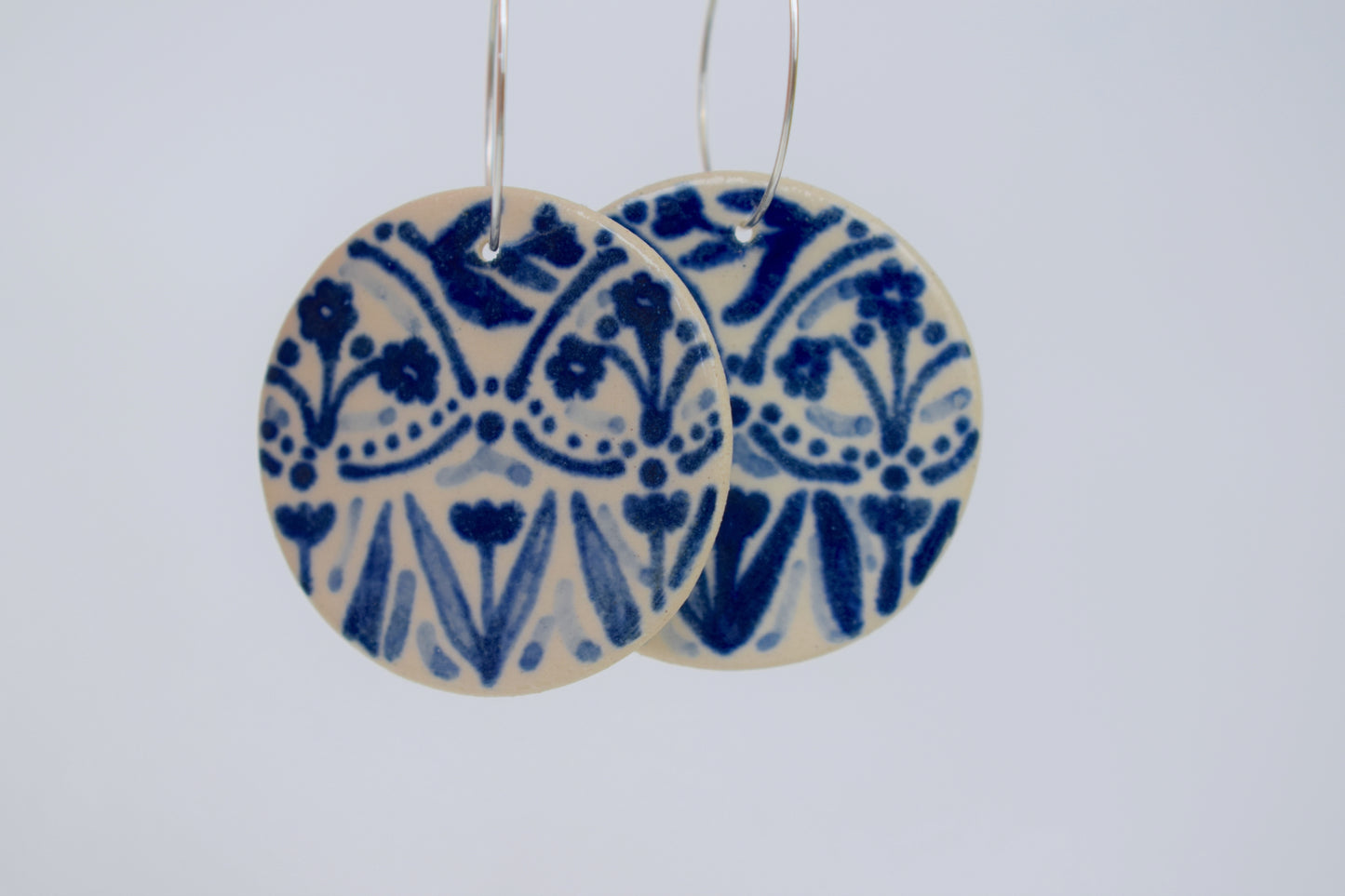 Blue Floral Harmony Earrings