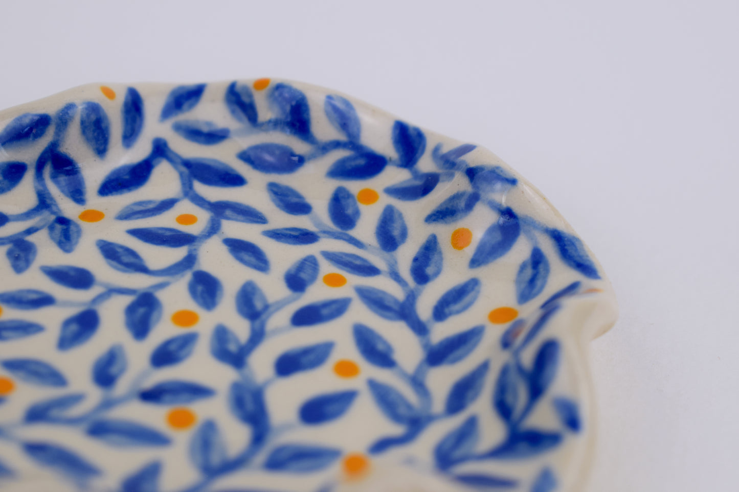 Blue Leaf Trinket Dish