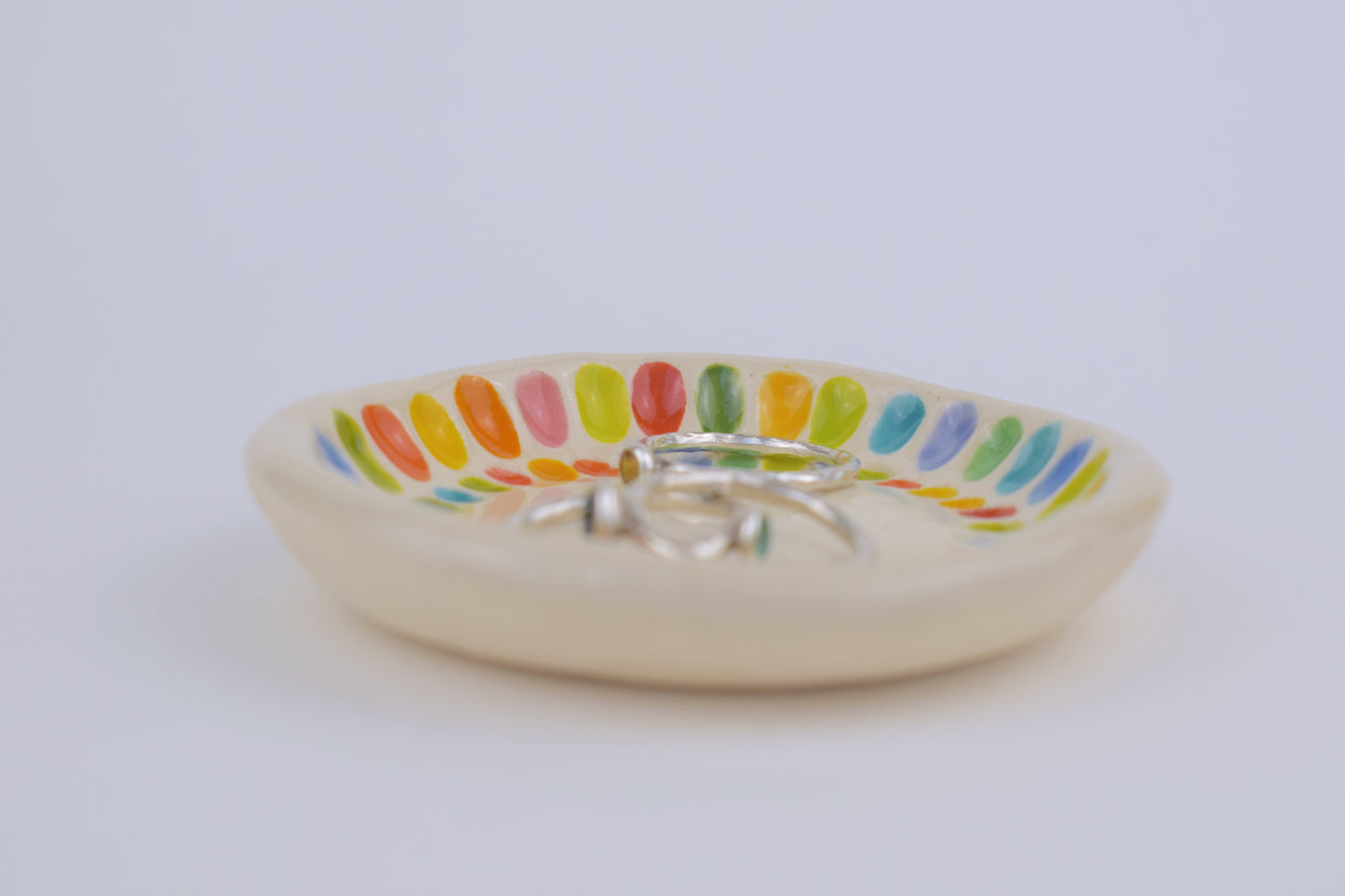 Multicoloured Carved Trinket Dish