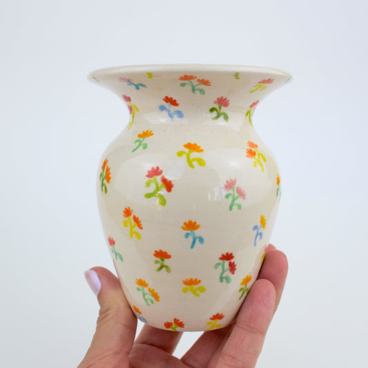 Multicoloured Floral Mini Vase