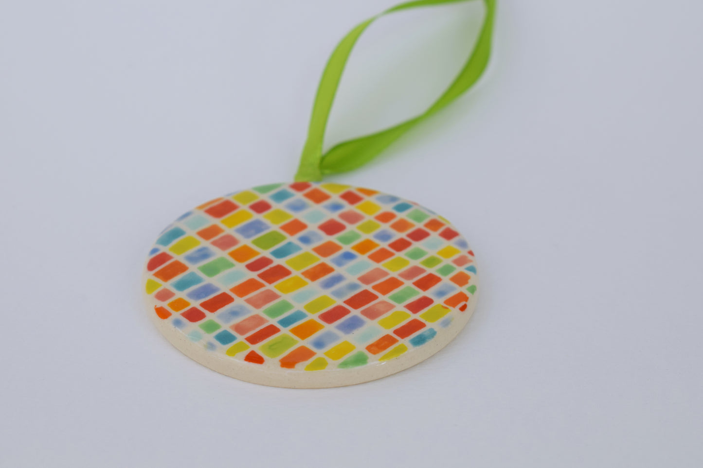 Hanging Tree Decoration - Crosshatch Rainbow