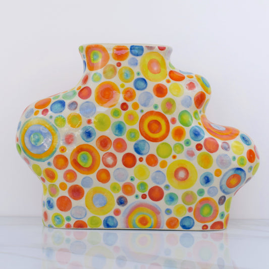 Multicoloured Spot Blob Vase