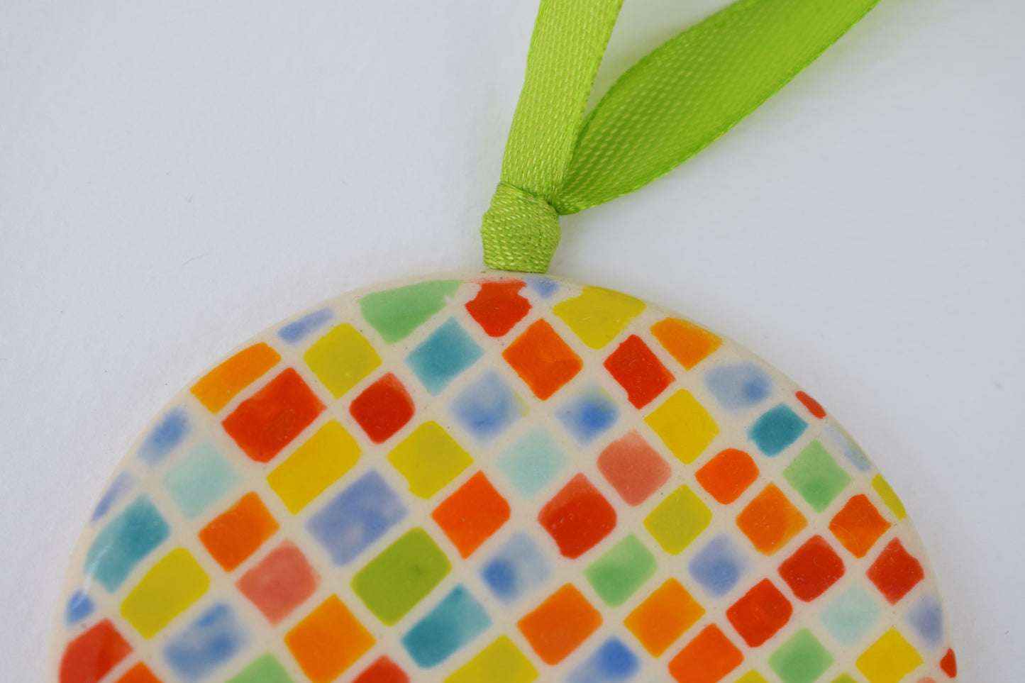 Hanging Tree Decoration - Crosshatch Rainbow