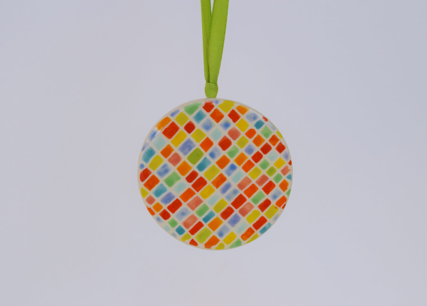 Hanging Tree Decoration - Crosshatch Rainbow