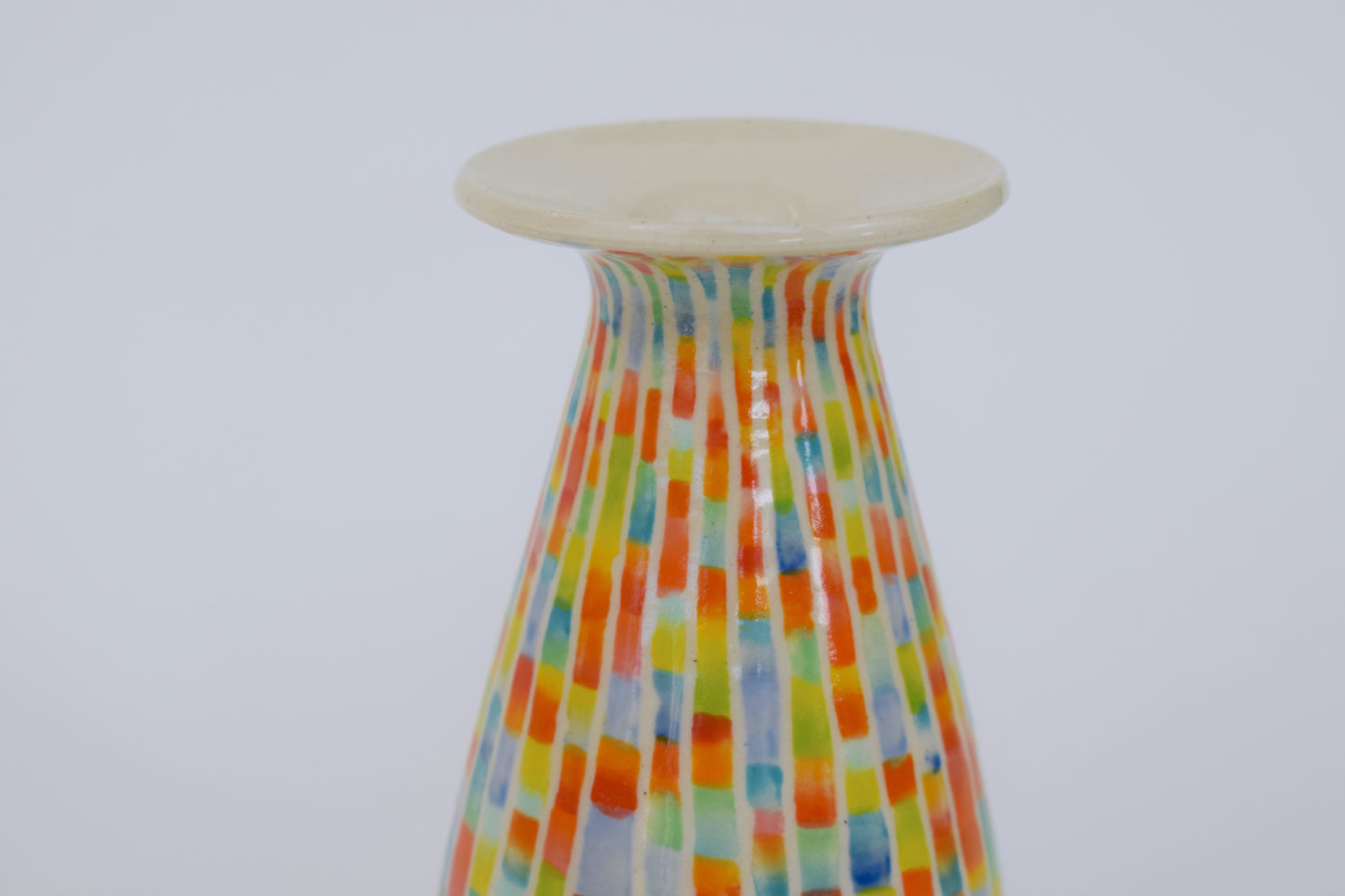 Multicoloured Stripe Vase
