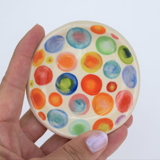 Multicoloured Spot Trinket Dish