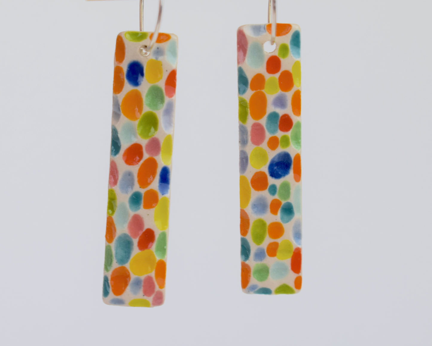 Carved Sunshine Rectangle Earrings