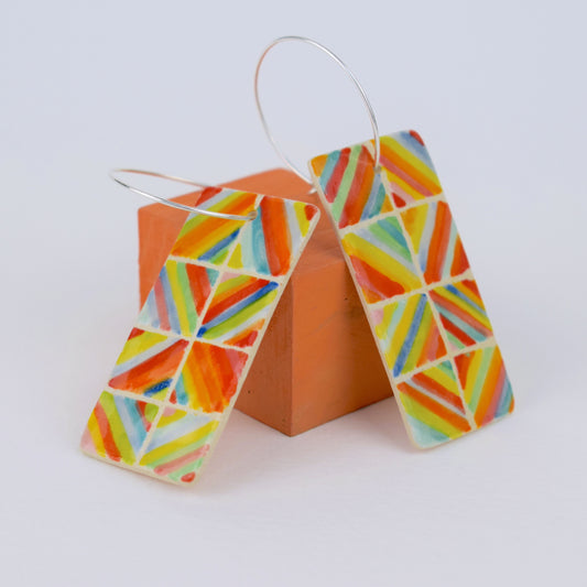 Multicoloured Stripe Earrings