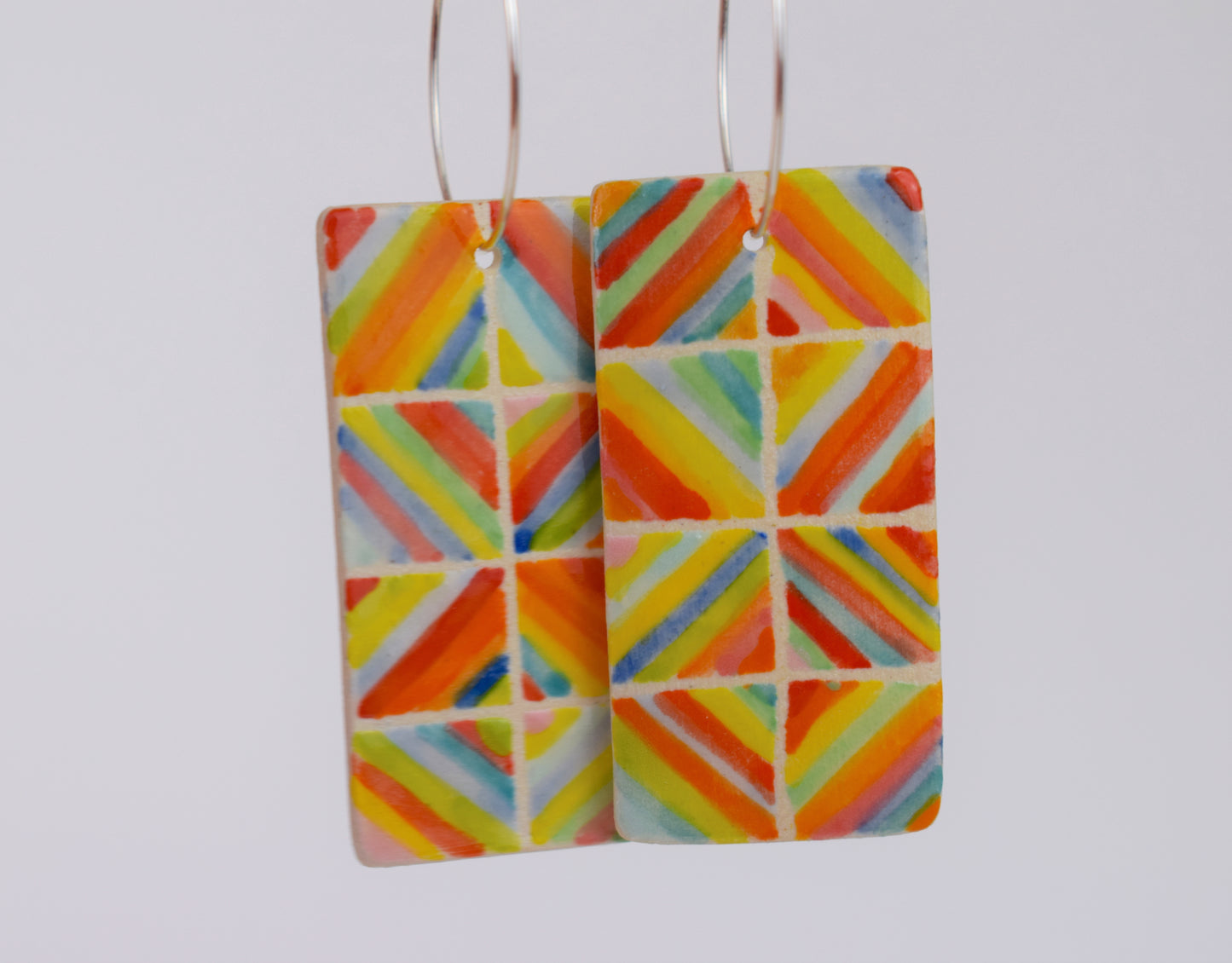 Multicoloured Stripe Earrings