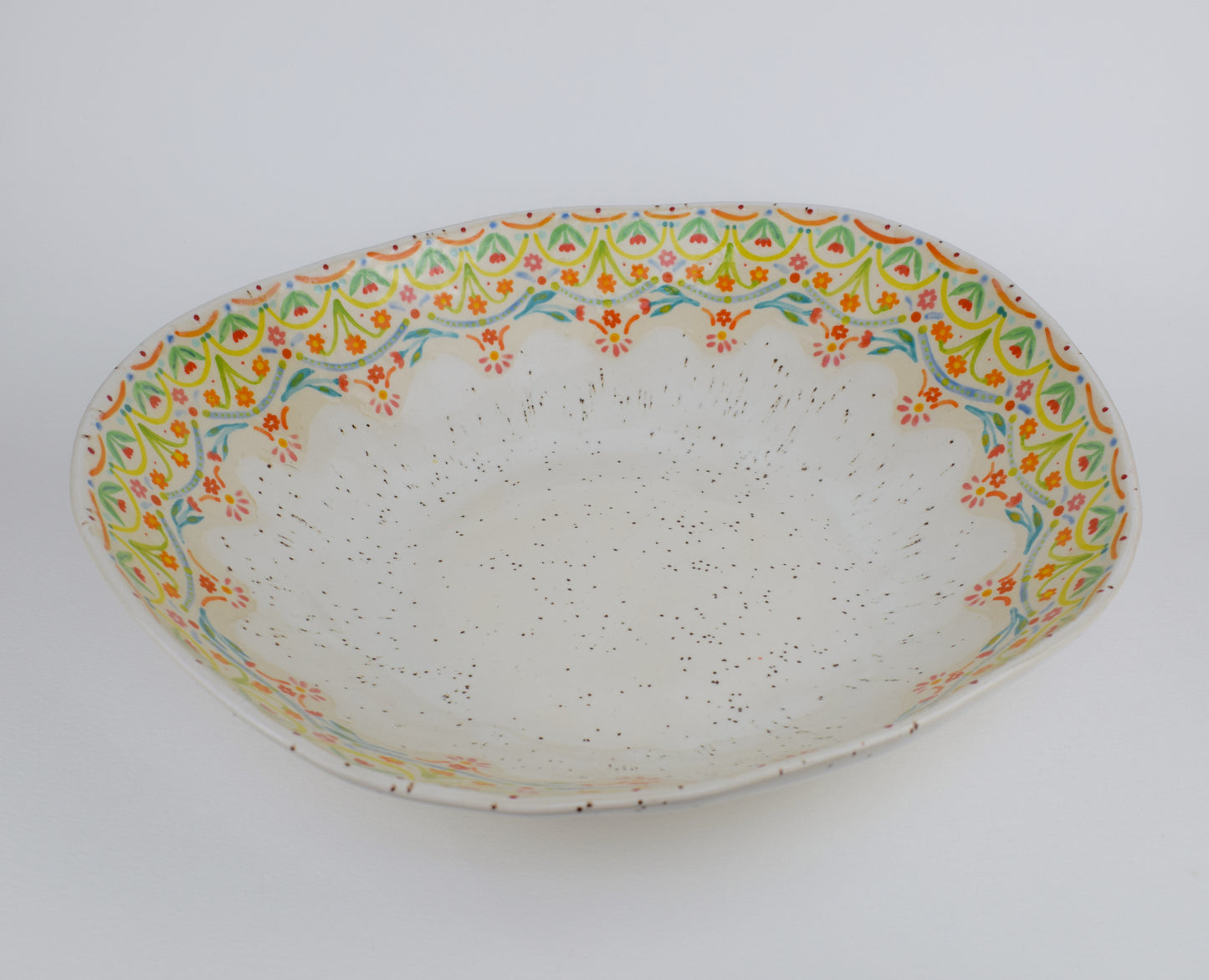 Floral Harmony Fruit Bowl