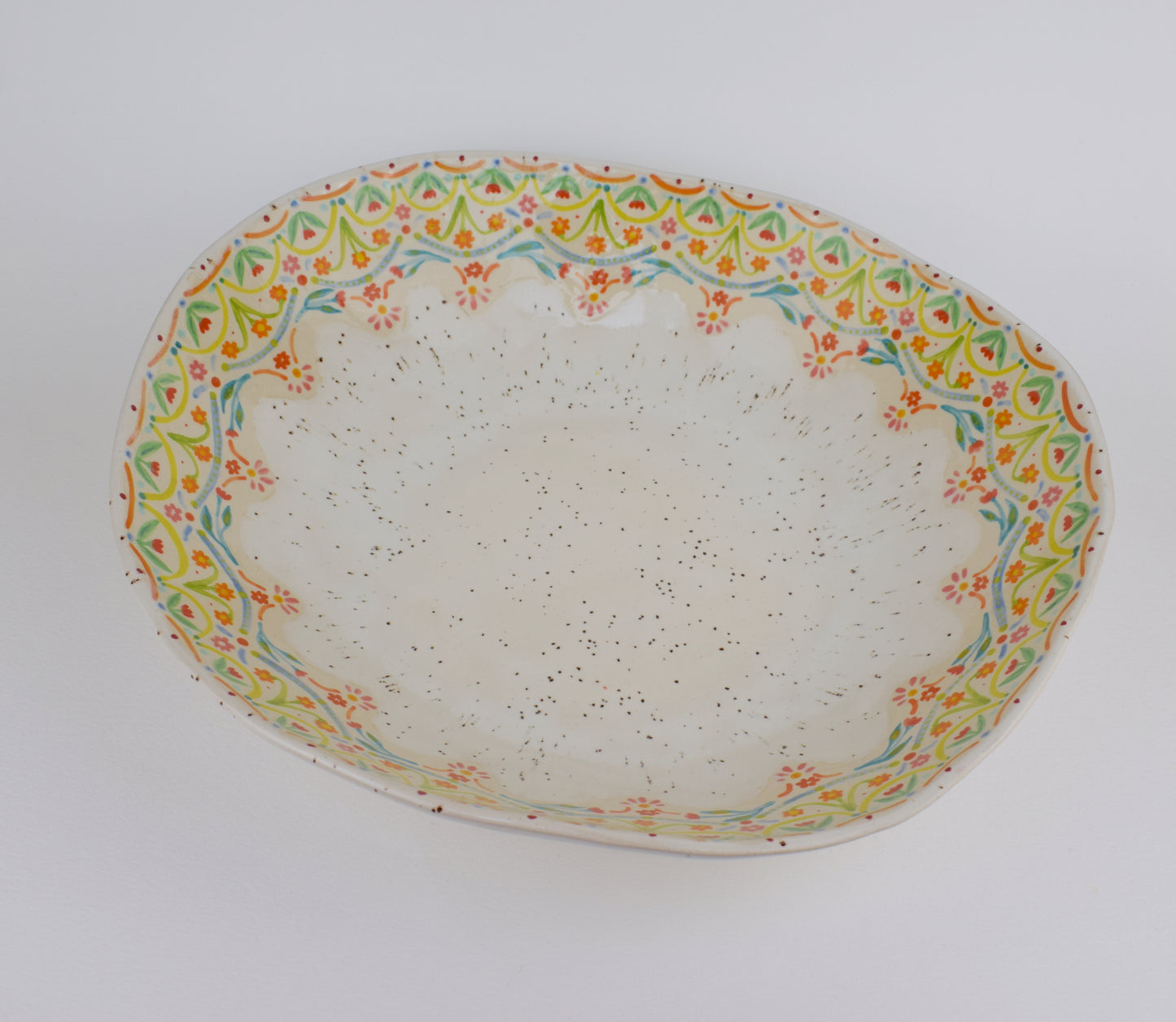 Floral Harmony Fruit Bowl