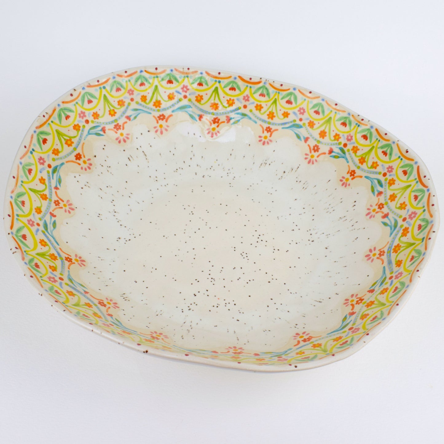 Floral Harmony Fruit Bowl