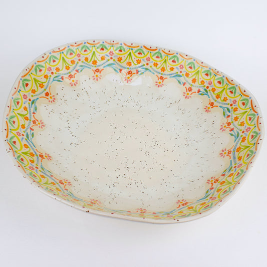 Floral Harmony Fruit Bowl
