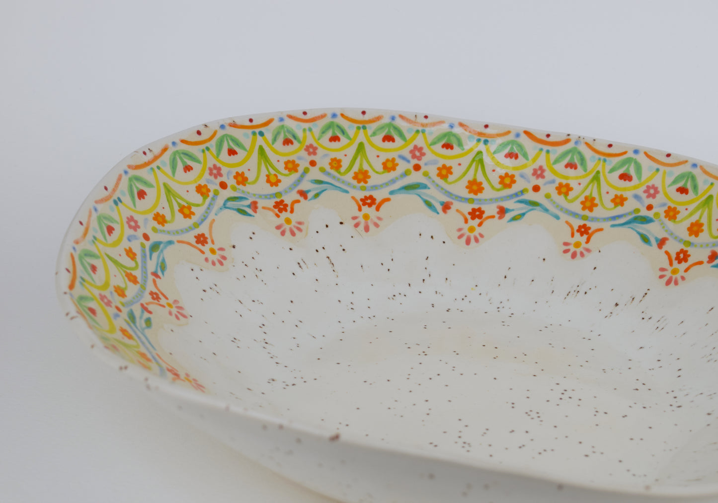 Floral Harmony Fruit Bowl