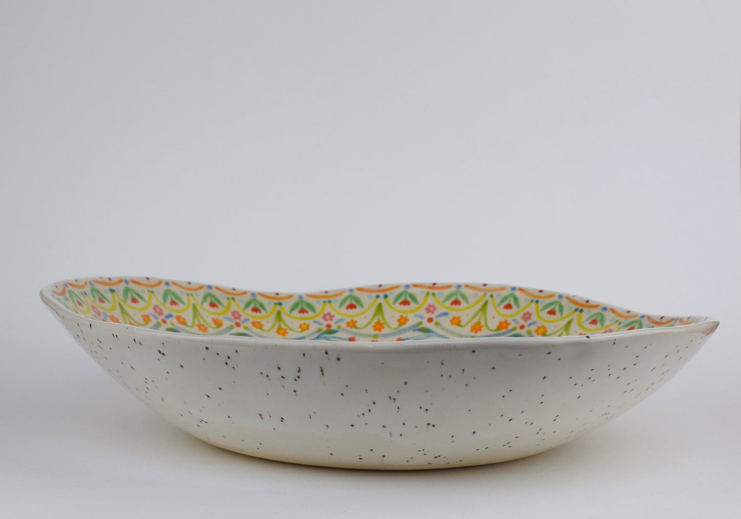 Floral Harmony Fruit Bowl