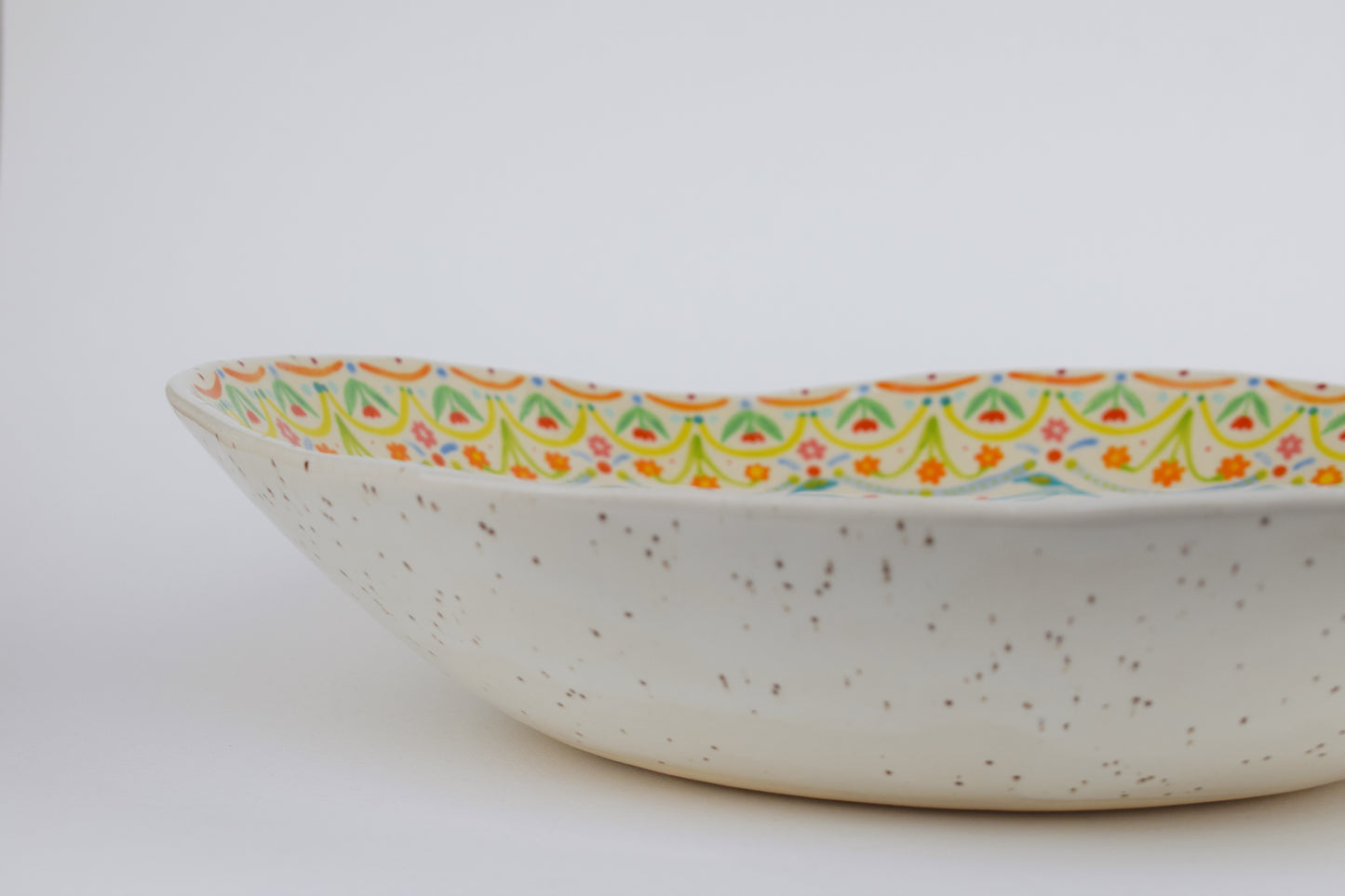 Floral Harmony Fruit Bowl