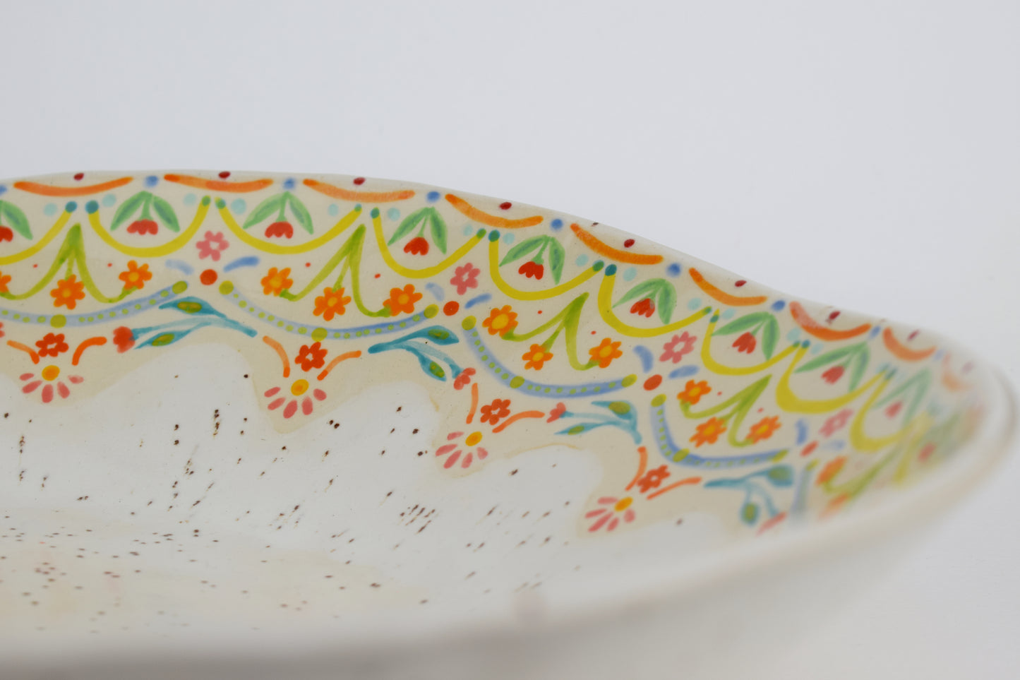 Floral Harmony Fruit Bowl