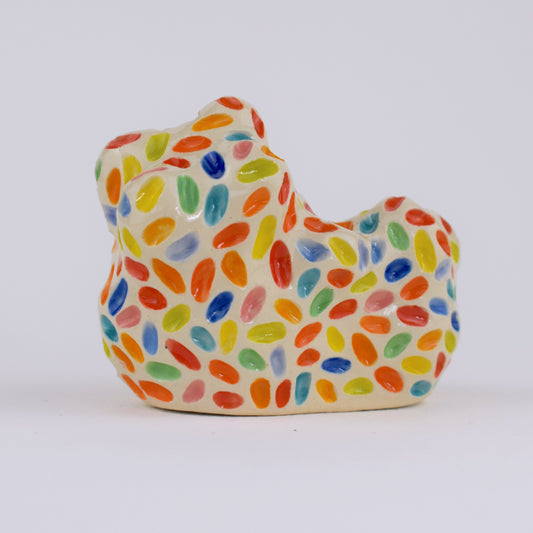 Multicoloured Carved Rainbow Blob