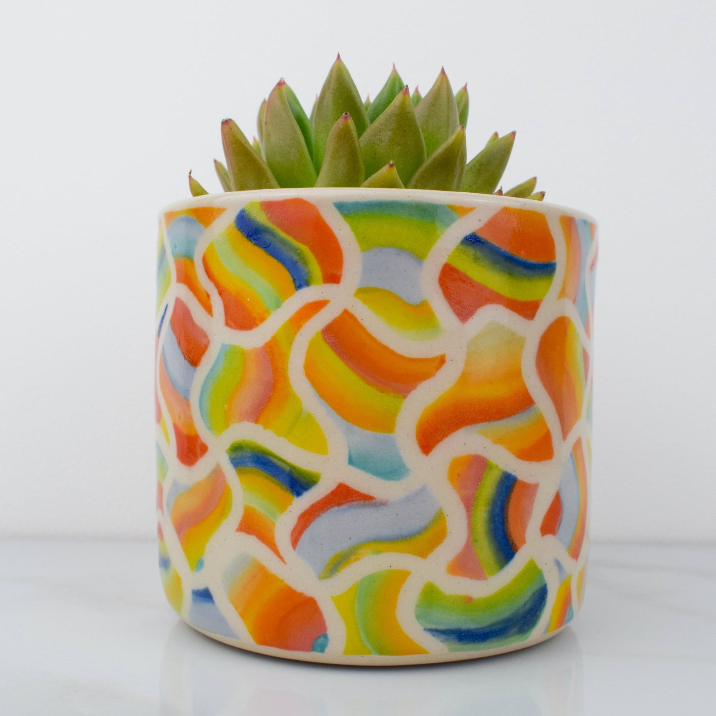 Wavy Stripe Planter  Imperfect