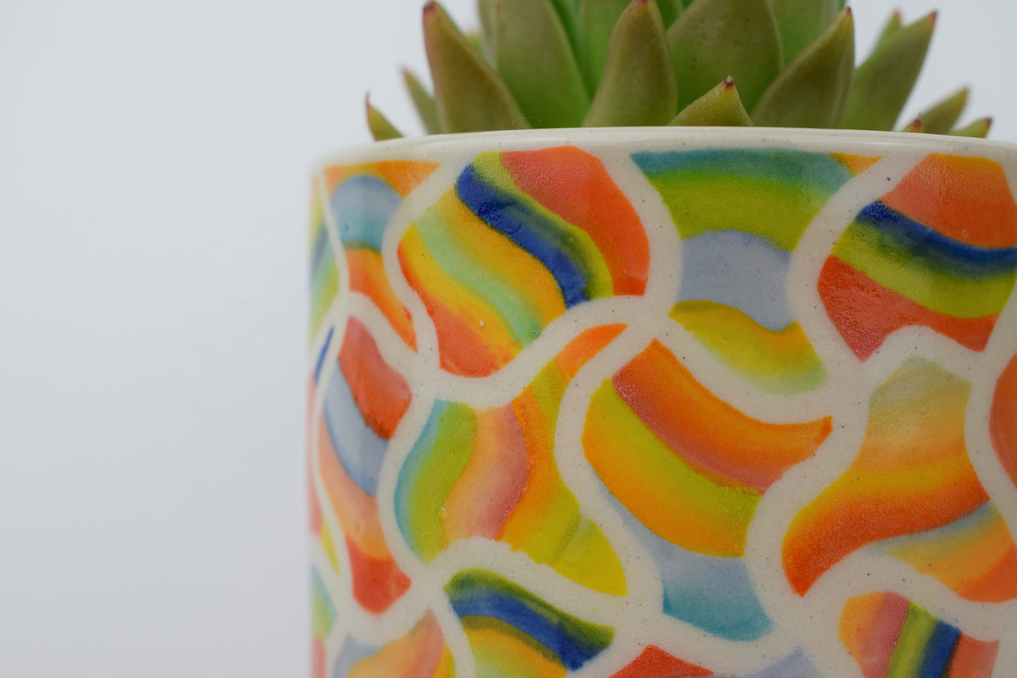 Wavy Stripe Planter  Imperfect