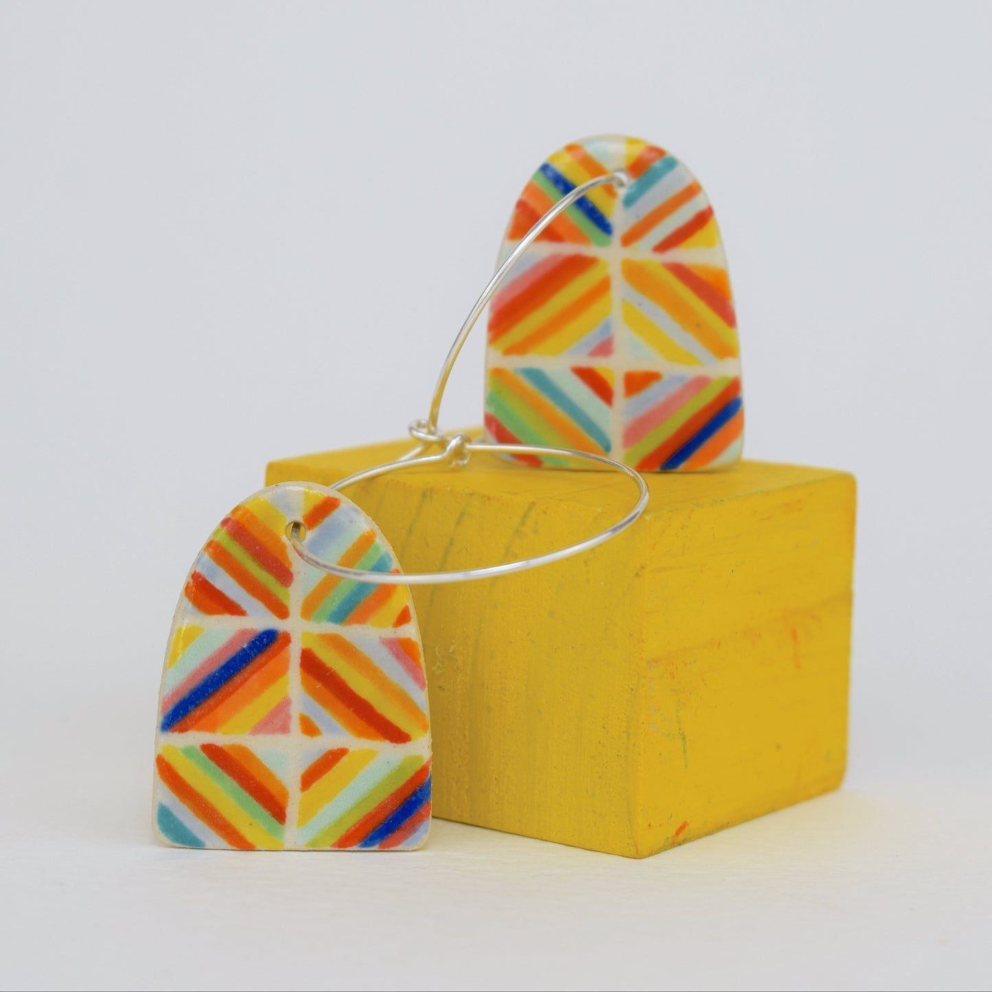 Multicoloured Stripe Earrings