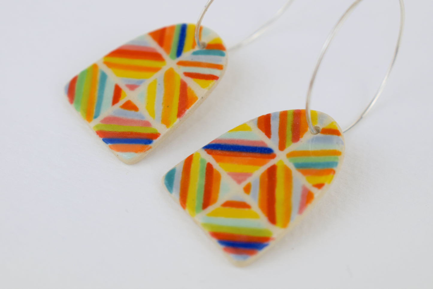 Multicoloured Stripe Earrings