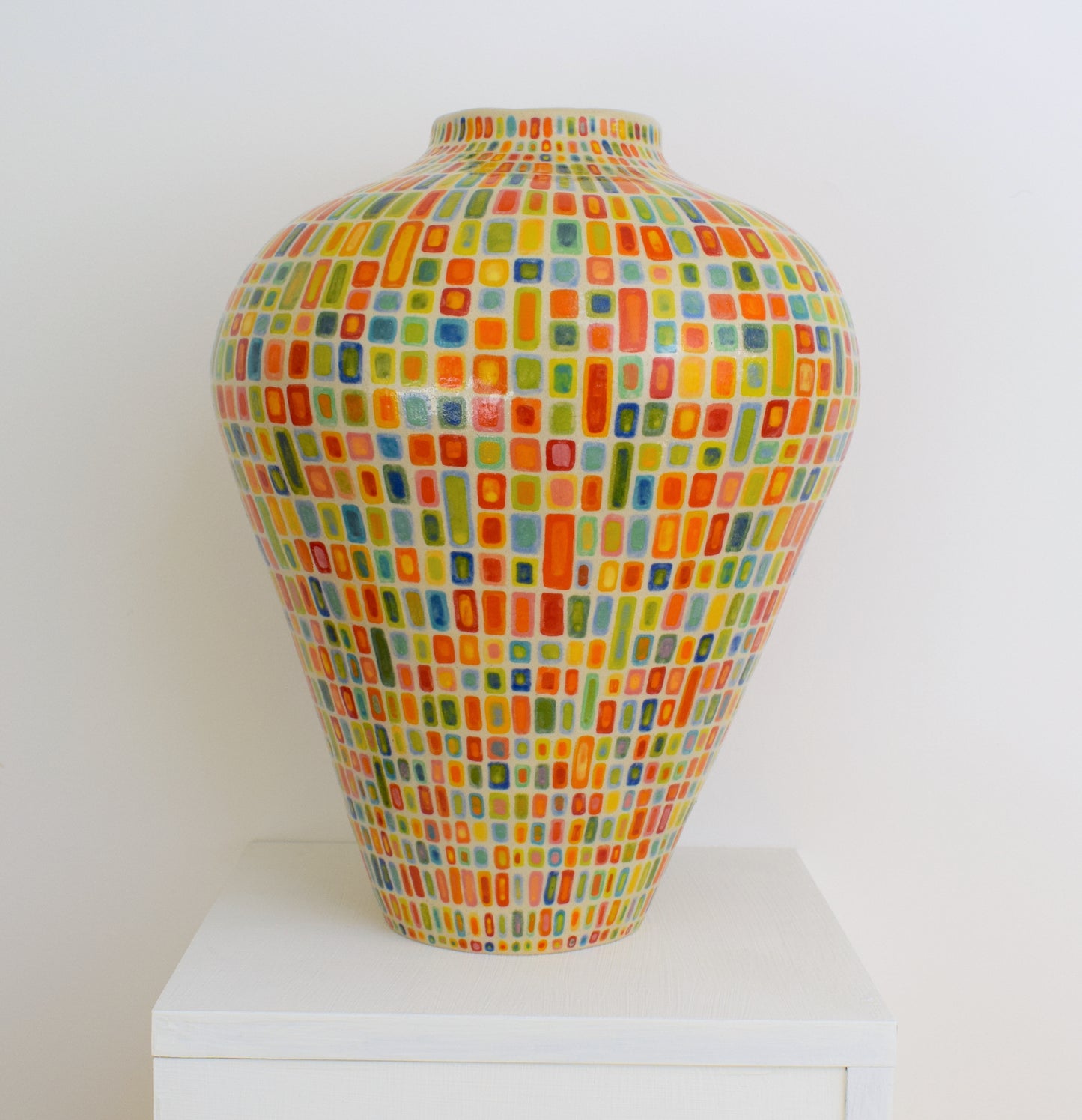 Multicoloured Geometric Vase