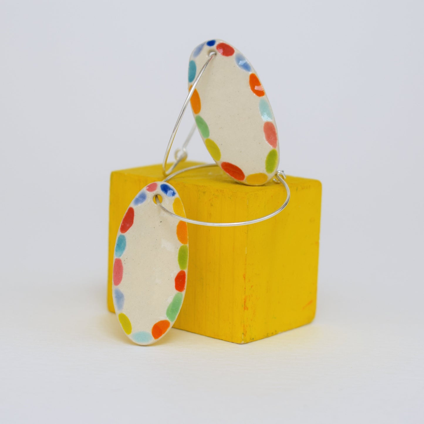 Carved Oval Sunshine Earrings II