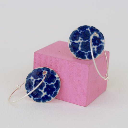 Blue Floral Earrings