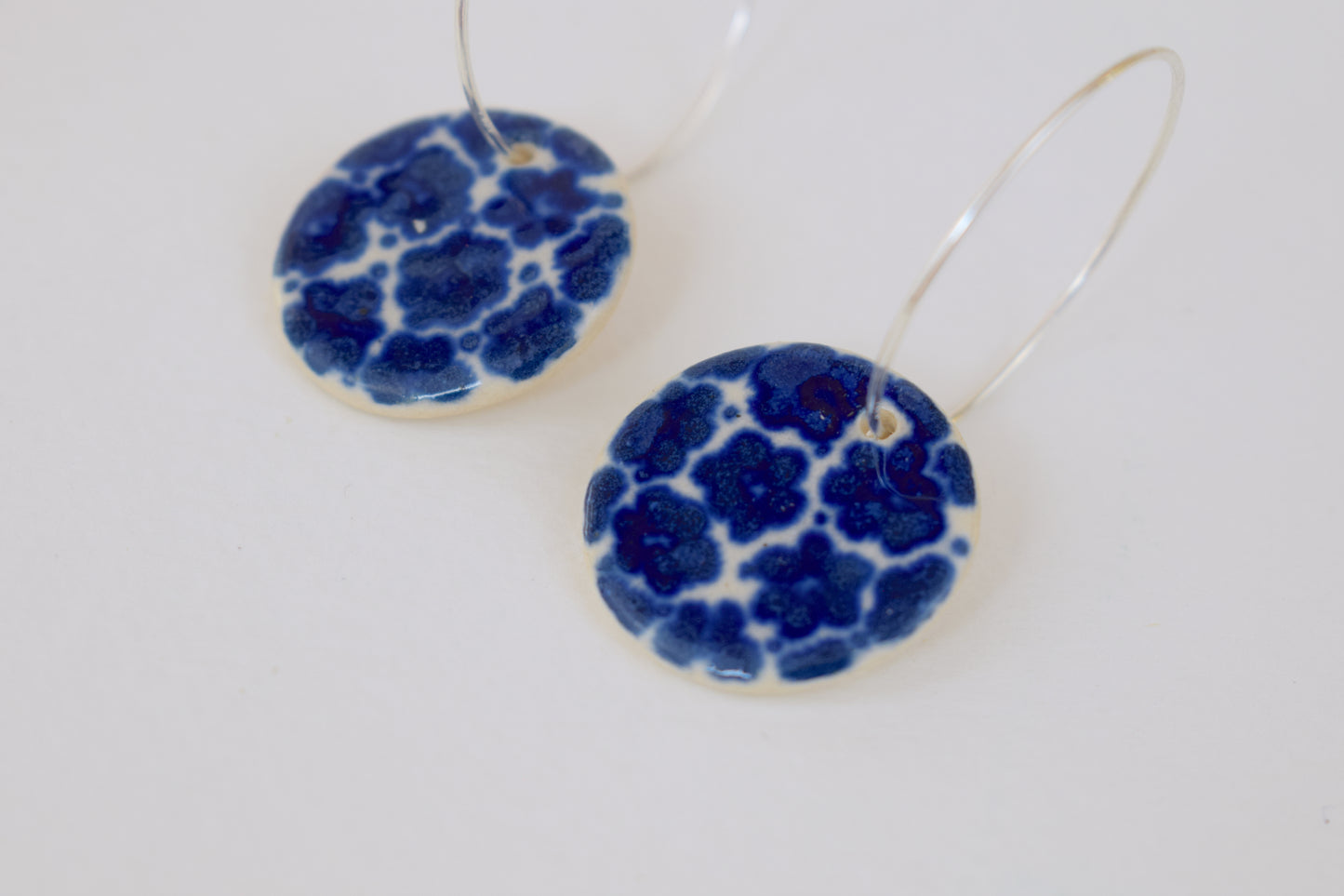 Blue Floral Earrings